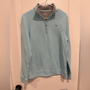 Vineyard Vines Men's Sky Blue Zip-Up Sweater